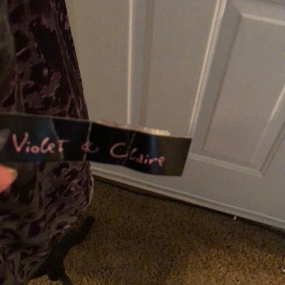 NWT purple cheetah print Blouse Size large - Picture 5 of 6